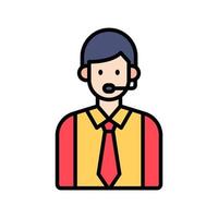 icono del operador del cliente vector