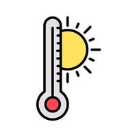 icono de clima caluroso vector