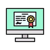 Online Certificate Icon vector