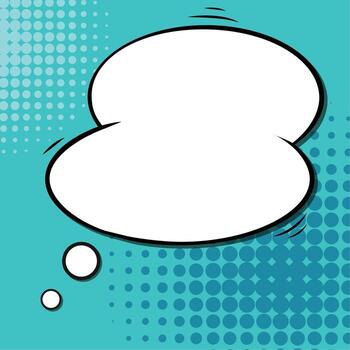 burbuja de pensamiento cómico vector