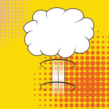 Isolated comic explosion cloud vector
