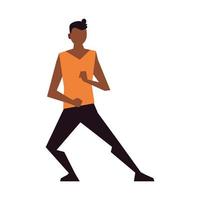 man with sportwear stretching activity sport lifestyle outdoor vector