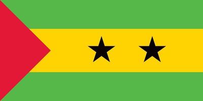 Sao Tome and Principe officially flag vector