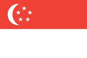 bandera de singapur oficialmente vector