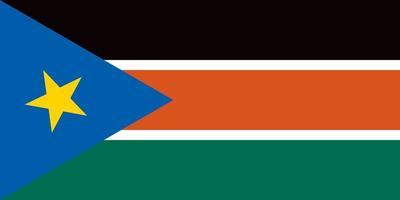 bandera de sudán del sur oficialmente vector