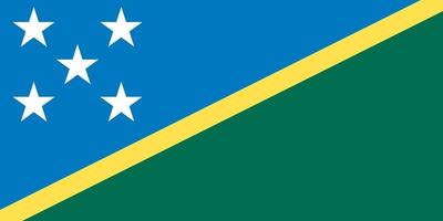 Solomon Islands officially flag vector