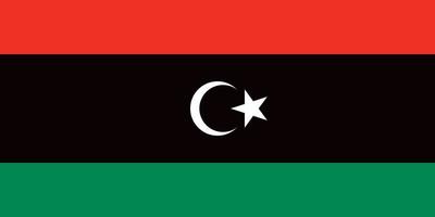 libia oficialmente bandera vector
