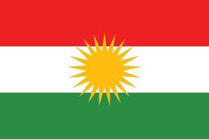 kurdistan bandera oficialmente vector