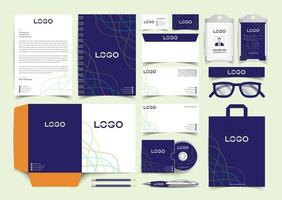 Corporate Identity Set. Stationery Template Design Kit. Branding Template Editable Brand Identity pack with abstract halftone effect background for Business Company and Finance Vector