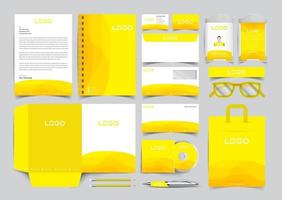 Corporate Identity Set. Stationery Template Design Kit. Branding Template Editable Brand Identity pack with abstract halftone effect background for Business Company and Finance Vector