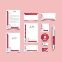 conjunto de identidad corporativa. kit de diseño de plantillas de papelería. paquete de identidad de marca editable de plantilla de marca con fondo de efecto de semitono abstracto para empresa comercial y vector de finanzas