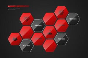 modern hexagon infographic vector design