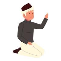 muslim man cartoon vector