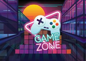 Gamepad game zone game icon background vector