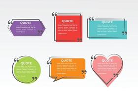 quote bubble frame set collection vector