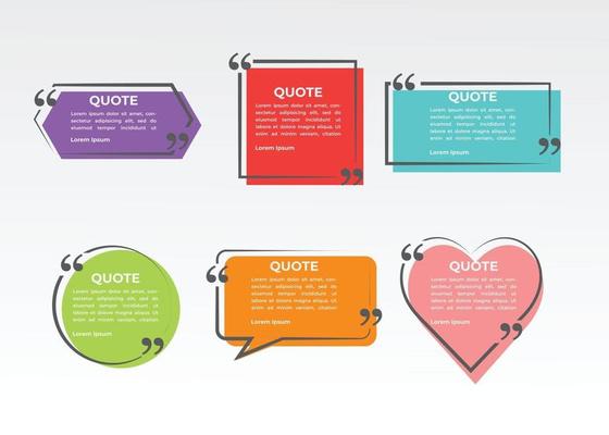 quote bubble frame set collection