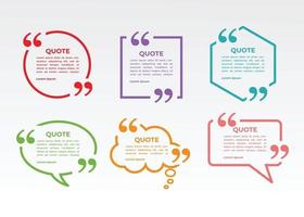 quote bubble frame set collection vector