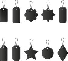 set of isolated price tags vector