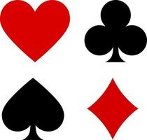 set poker cards symbols vector