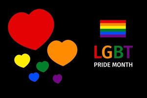 LGBT pride month design vector