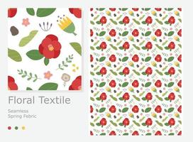 Red Camellia Flower This intense pattern design. vector