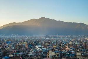 horizonte de katmandú, la capital de nepal foto