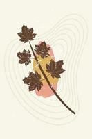 Leaves abstract decoration vector