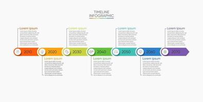 Business data visualization timeline infographic icons designed for abstract background template vector