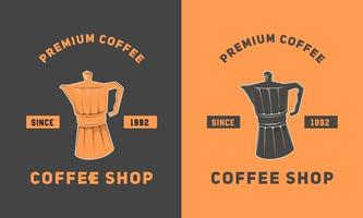 diseño de plantilla de icono de logotipo de cafetería vector