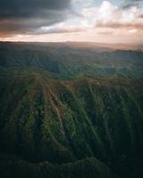 Helicopter aerial view of Oahu, Hawaii photo