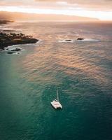 vista aérea de la costa norte, oahu, hawai foto