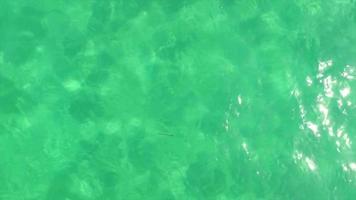 Aerial view of a scenic blue green lake. video