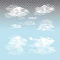 Clouds and sky isolated vector