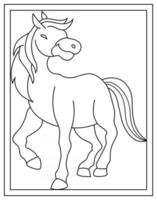 Horse Drawing Page vector