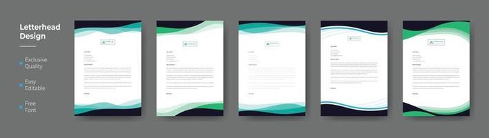 Modern Creative And Clean business style letterhead bundle for corporate project design. corporate letterhead bundle. corporate letterhead set. vector