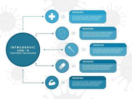 infografía diseño geométrico concepto médico coronavirus-19 espacio cuadrado vector