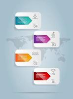 abstract tab bar vertical infographics presentation vector