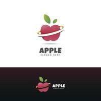 modern apple logo design template vector