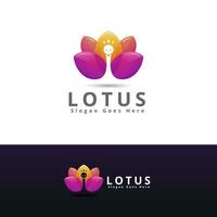 lotus peacock logo design template vector