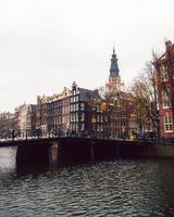 Amsterdam, Netherlands 2018- Waterfront view of Amsterdam photo