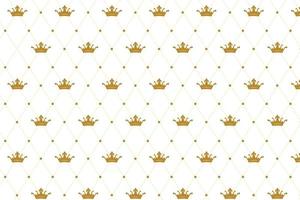 Crown seamless pattern on white Vector