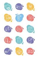 paquete de covid19 set iconos vector