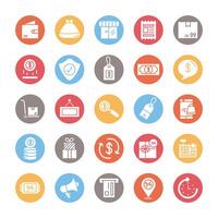 bundle of commercial set icons vector