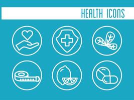 bundle of medical set icons vector