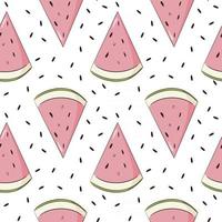 Watermelon Slices Seamless Pattern vector