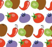 vegetables healthy food pattern background vector