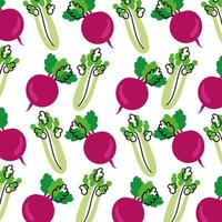 vegetables healthy food pattern background vector