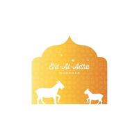 Eid Al Adha illustration vector graphic of good for islamic day, eid mubarak, eid fitr, greeting card, background. Eps 10