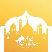 Eid Al Adha illustration vector graphic of good for islamic day, eid mubarak, eid fitr, greeting card, background. Eps 10