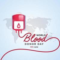 World Blood Donor Day illustration vector graphic of perfect for greeting card, background, invitation, madicine, web, icon, simple wallpaper, ornament